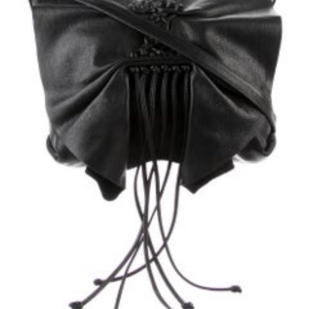 Carlos Falchi Grained Leather Crossbody Bag